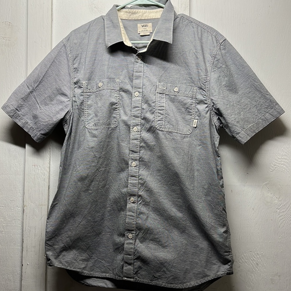 Vans striped button up top